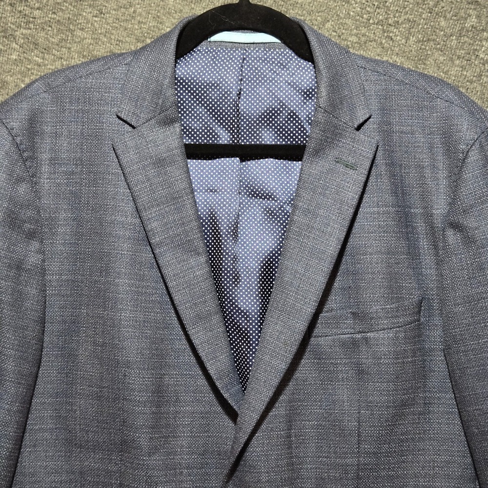 Sand Copenhagen Blazer Men 42R Blue Hopsack Reda Virgin Wool Sport Coat